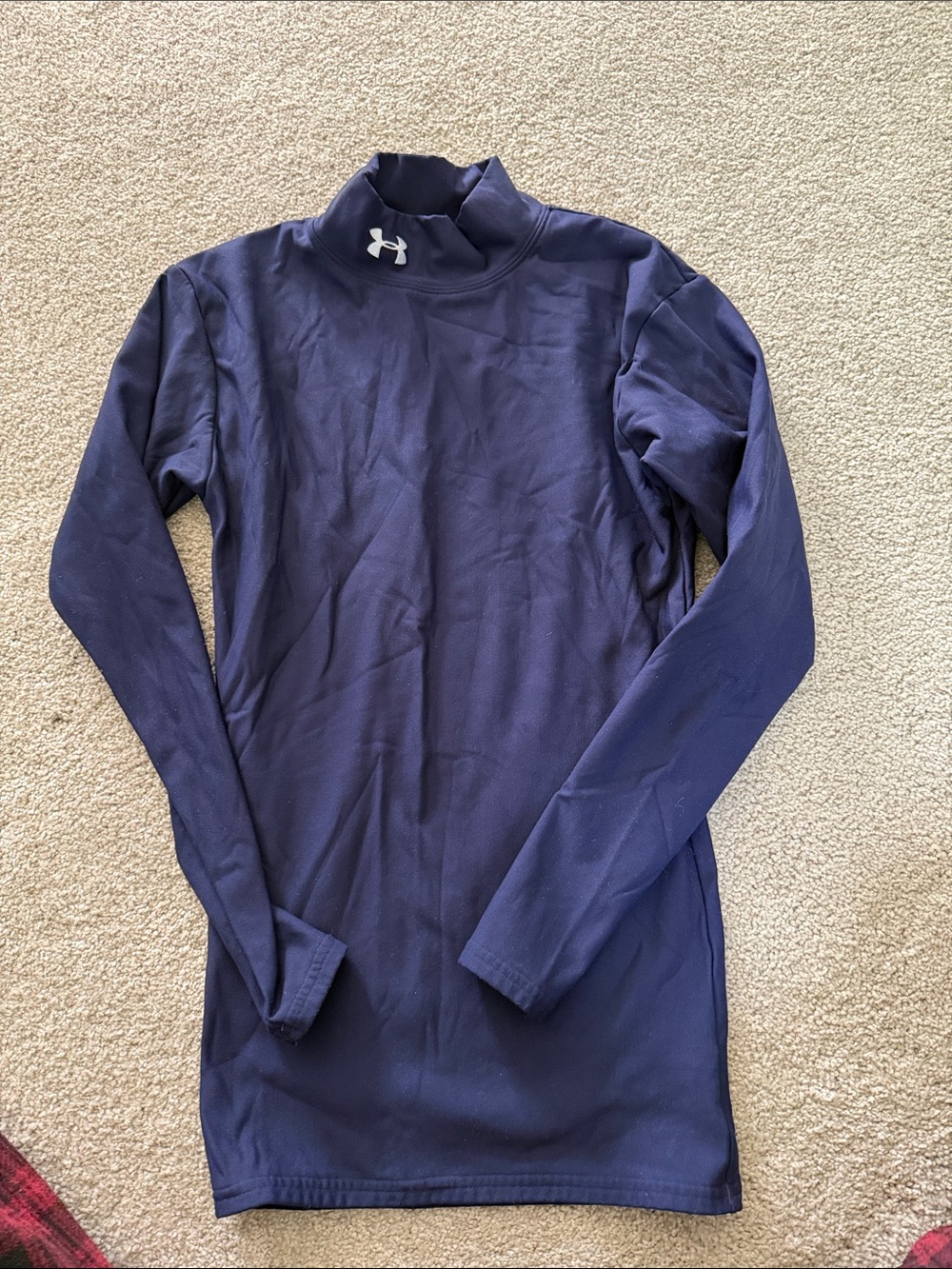 Under Armour Dark Blue Mock Neck Performance Long Sleeve